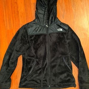 Fuzzy, black, North Face jacket. Size small